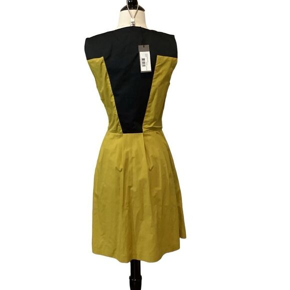 NWT Innamorato Mustard Black Dress EU 40 - Picture 5 of 11